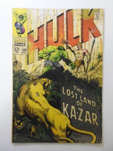 The Incredible Hulk #109 (1968) GD/VG Condition moisture stains