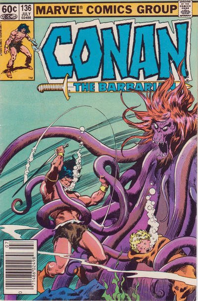 Conan the Barbarian #136 (Newsstand) VG ; Marvel | low grade comic July 1982 Joh