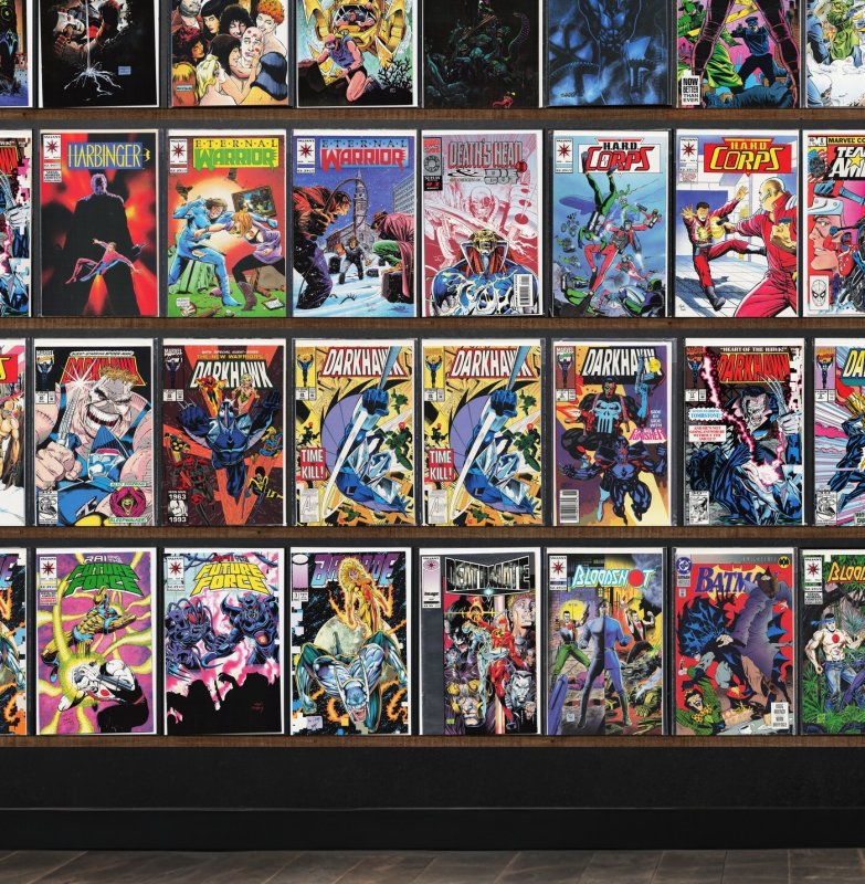 Huge Lot 150+ Comics with Darkhawk, Eternal Warrior, Bloodshot & More!