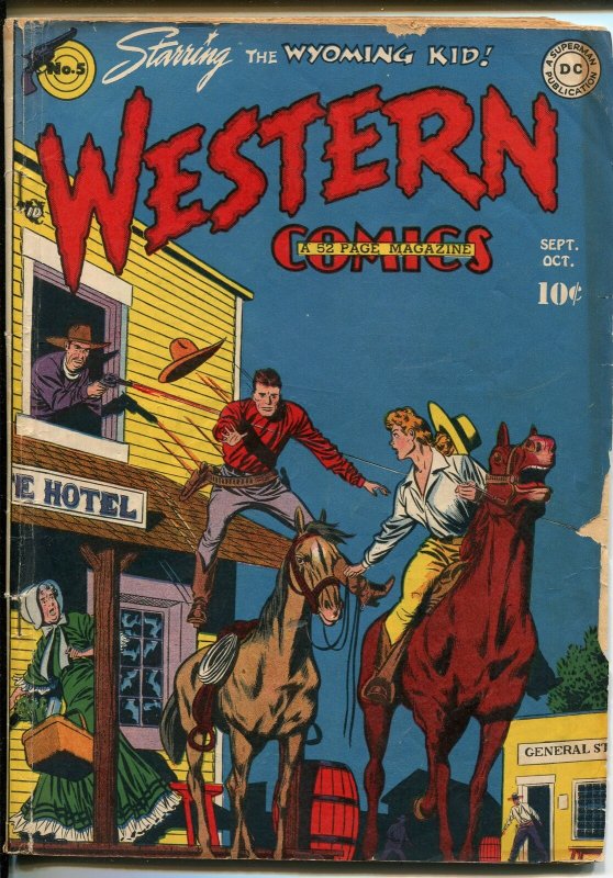 WESTERN #5 1948-DC-WYOMING KID-1ST NIGHT HAWK-WYATT EARP-vg minus 