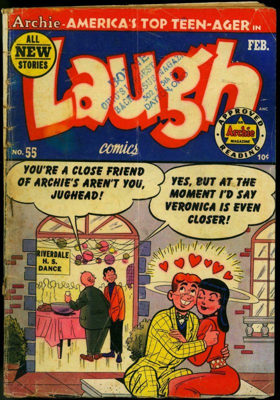 Laugh Comics #55 1953- Archie- Betty & Veronica- Golden Age G