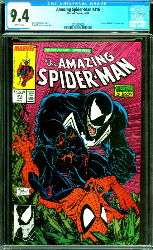 Amazing Spider-Man #316 CGC Graded 9.4 Venom & Black Cat Appearance