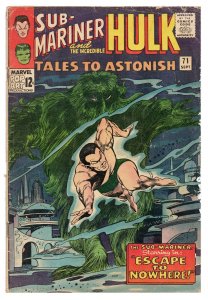 Tales to Astonish #71 VINTAGE 1965 Marvel Comics Sub Mariner Hulk