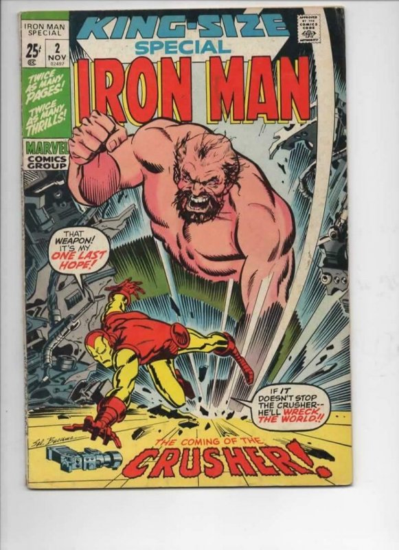 IRON MAN King Size Special #2, FN, Crusher, Colan, 1971, more IM in store,Marvel