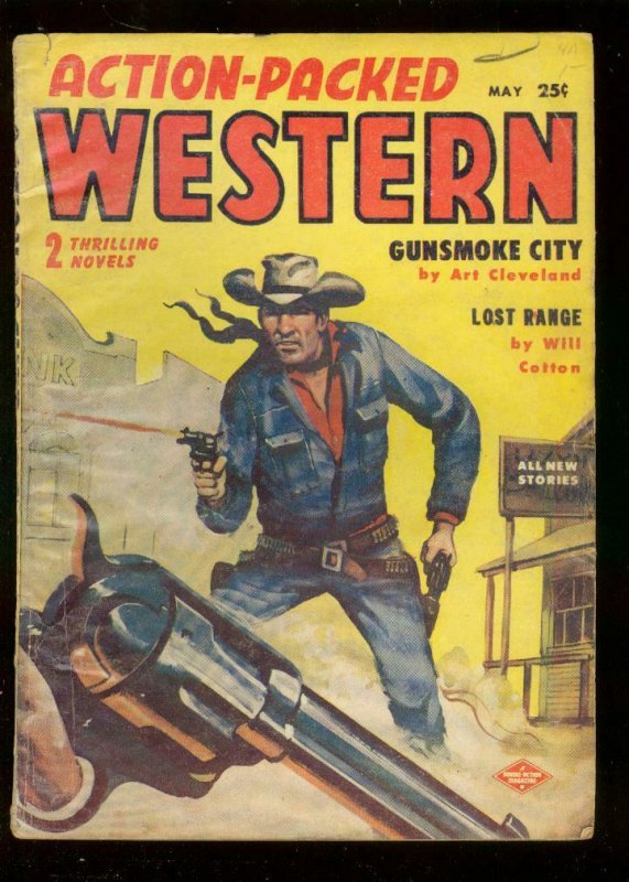 ACTION-PACKED WESTERN PULP MAY 1957-JESSE JAMES STORY-very good plus VG+