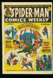 SPIDER-MAN COMICS WEEKLY #24 1973-STEVE DITKO-JACK KIRBY-BRITISH-CLAWS OF CAT FN