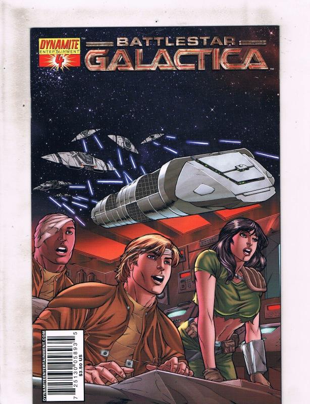 Lot of 4 Battlestar Galactica Dynamite Comic Books #4(2) 5(2) BF5