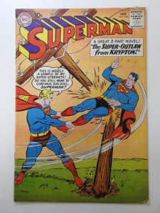 Superman #134 (1960) The Super-Outlaw from Krypton! Beautiful VG+ Condition!