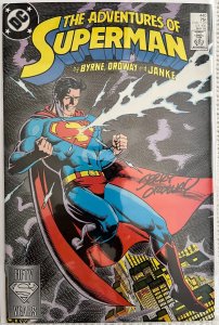  DC THE ADVENTURES OF SUPERMAN #440 JOHN BYRNE SIGNED by JERRY ORDWAY w/COA 
