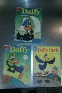 Dell daffy duck silver age comics lot 14 16 18 2.0g looney tunes & merry melodys