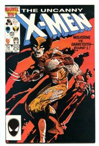 X-MEN #212 1987-WOLVERINE V SABERTOOTH-NM-