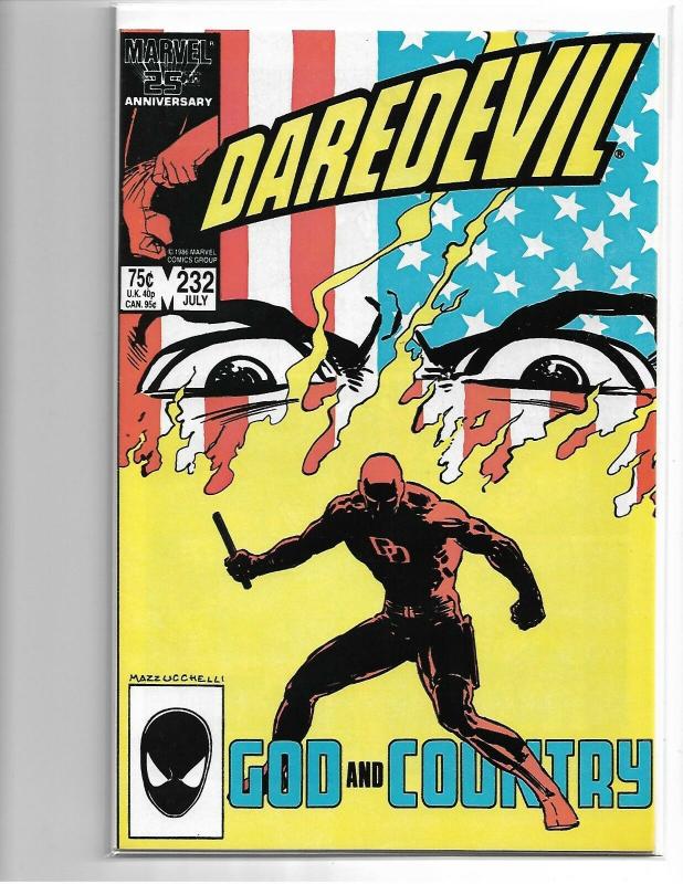 DAREDEVIL #232 - VF/NM - 1ST APP NUKE - CLASSIC MILLER COPPER AGE KEY - MARVEL 