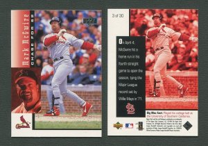 1998 Upperdeck Mark McGwire HR Commemorative Card / MINT