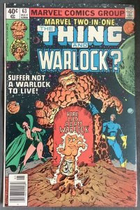 Marvel Two-In-One #63 Newsstand Edition (1980, Marvel) NM-