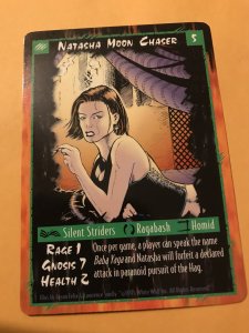 NATASHA MOON-CHASER : RAGE Werewolf Unlimited Character Card; White Wolf TCG