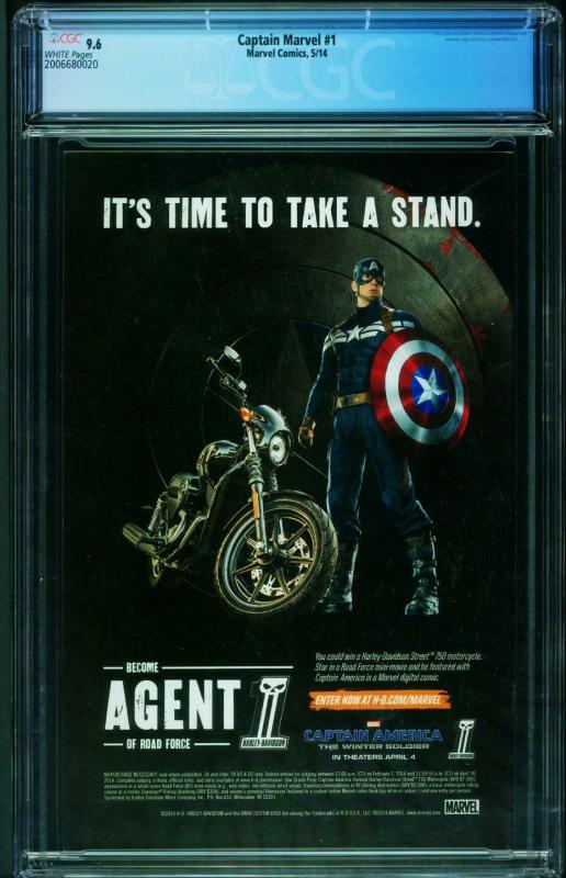 Captain Marvel #1 CGC 9.6 2014 1st issue-Marvel-2006680020