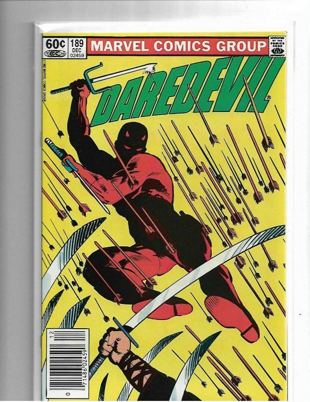 DAREDEVIL #187, 189, 190, 191 - VF/NM to NM -RETURN OF ELEKTRA-BRONZE AGE MILLER