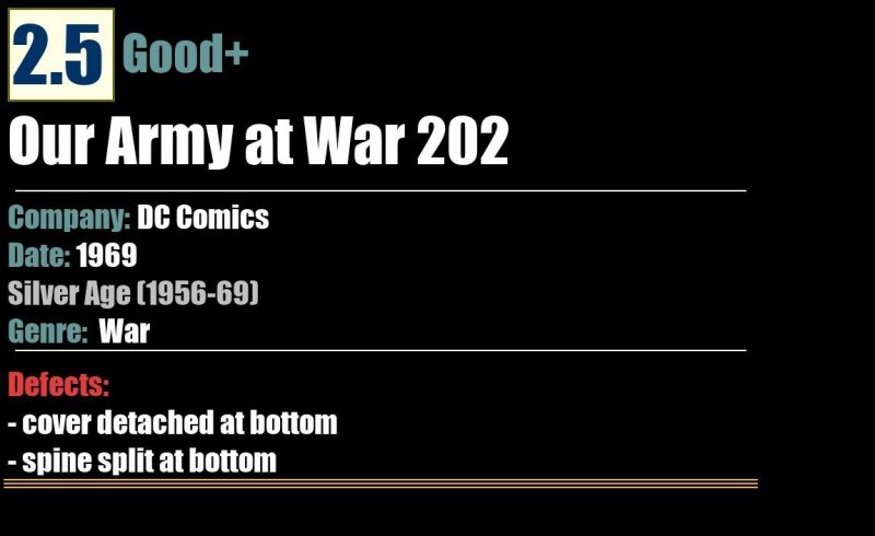 Our Army at War 202 (1969) GD+ Silver Age DC Comics