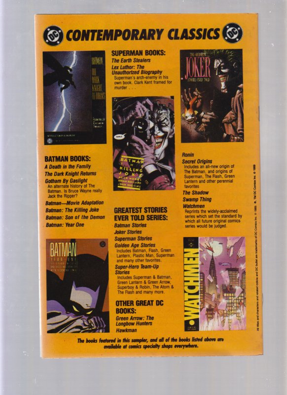 Batman and Other DC Classics #1 - David Mazzucchelli Cover Art. (8.0) 1989