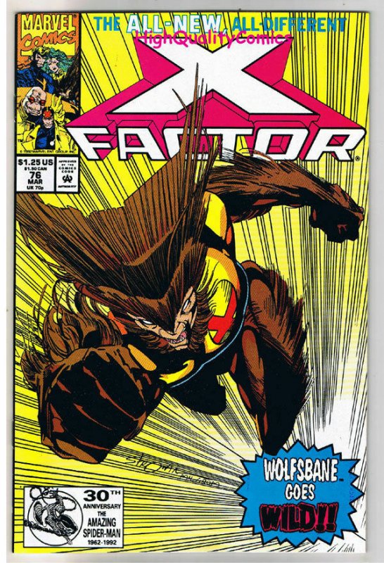 X-FACTOR #76, NM+, Peter David, Al Milgrom, X-men,1986, more XF in store