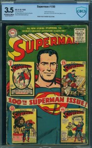 Superman #100 (1955) CBCS 3.5 VG-