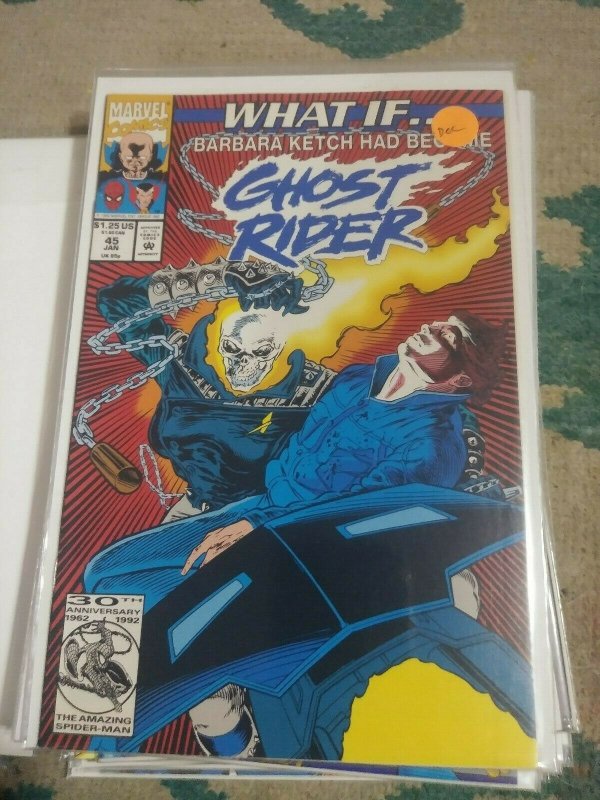 What If ? # 45  1993, Marvel  BARBARA KETCH HAD BECOME GHOST RIDER KEY