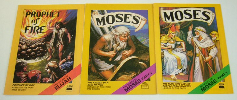 Moses #1-2 complete series + prophet of fire #1 - United Bible Societies Comics