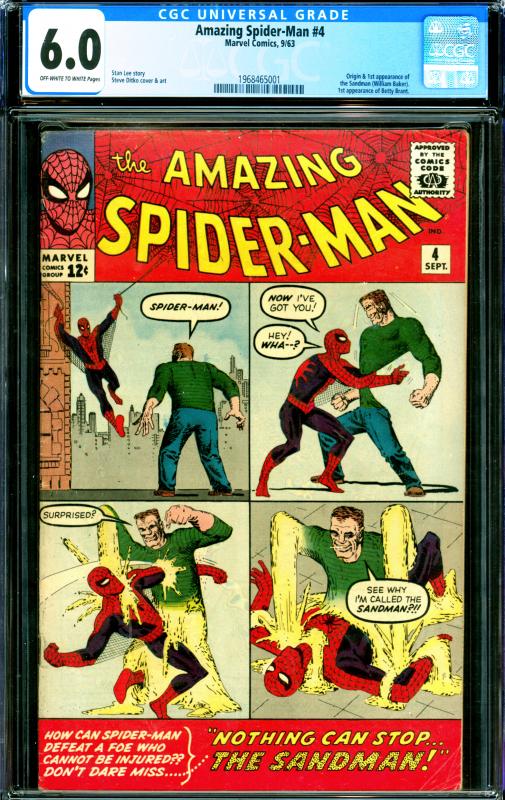 Amazing Spider-Man #4 CGC Graded 6.0 1st Sandman, 1st Betty Brant