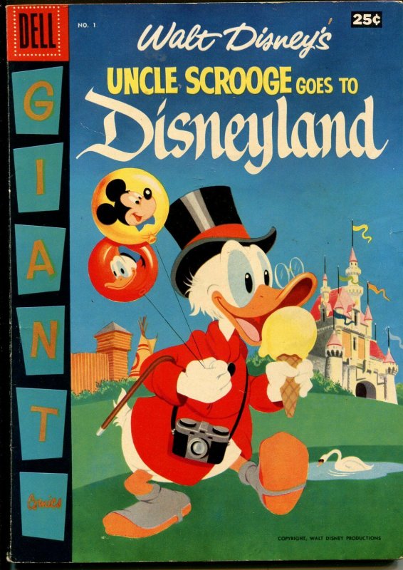 Uncle Scrooge Goes To Disneyland #1 1957-Dell-Giant-Carl Barks art-variant-VG/FN 