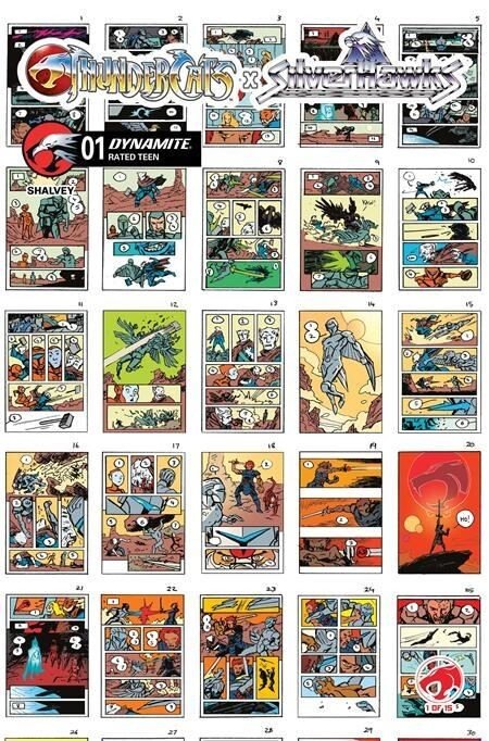 Thundercats X Silverhawks #1 Cvr I Inc 1:10 Layouts Var DYNAMITE Comic