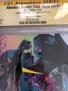 Absolute Power :Task Force VII (2024)# 1 (CGC 9.8 SS) Signed & Sketch John Timms