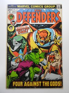 The Defenders #3  (1972) VG- Condition! ink on 1st page