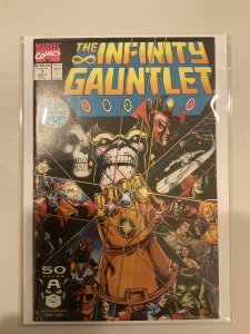 Infinity Gauntlet #1  1991  9.0 (our highest grade)  Thanos!  George Perez Art!