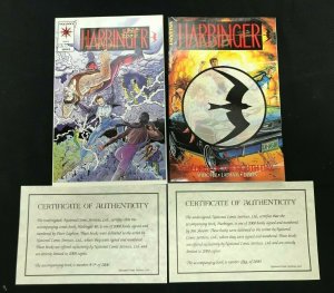 HARBINGER 2PC LOT! SIGNED & NUMBERED!! 1992