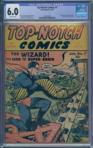 TOP-NOTCH COMICS #7 CGC 6.0 WIZARD SHIELD CROSSOVER