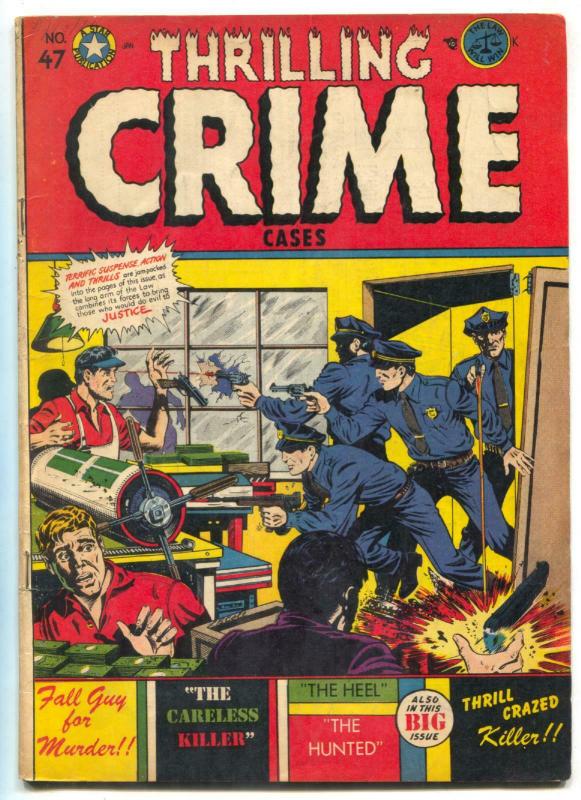 Thrilling Crime Cases #47 1952- LB COLE cover- Golden Age VG 