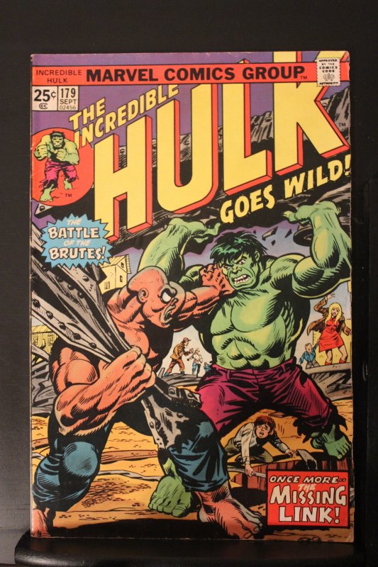 The Incredible Hulk #179 (1974) High-Grade VF/NM Missing Link vs Hulk wow!