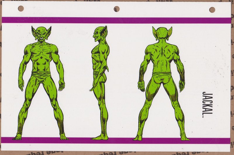 Official Handbook of the Marvel Universe Sheet- Jackal