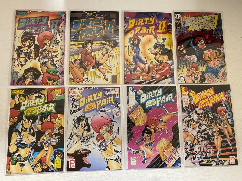 Dirty Pair lot 12 different books Eclipse 8.0 VF (mostly Modern Age)