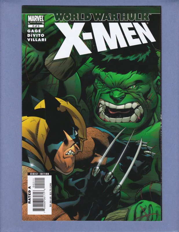 World War Hulk X-Men #2 NM- Hulk Wolverine Marvel 2007