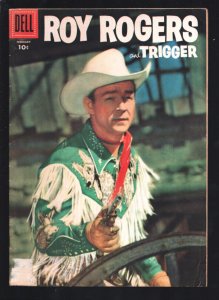 Roy Rogers and Trigger #110 1957-photo cover-Trigger solo story- Dell-FN