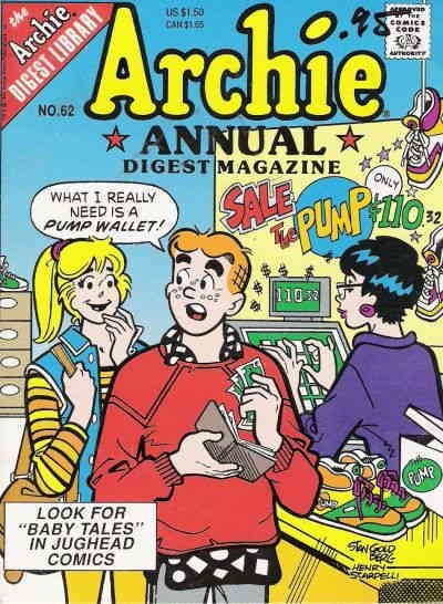 Archie Annual Digest Magazine #62 FN ; Archie | Pump Sneakers Cover