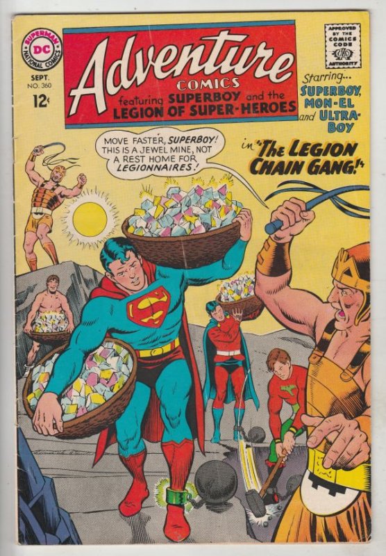 Adventure Comics #360 (Sep-67) FN+ Mid-High-Grade Legion of Super-Heroes, Sup...