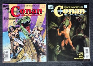 1994 CONAN SAGA Marvel Magazine #87 & 88 FN+/FVF LOT of 2 John Buscema Belit