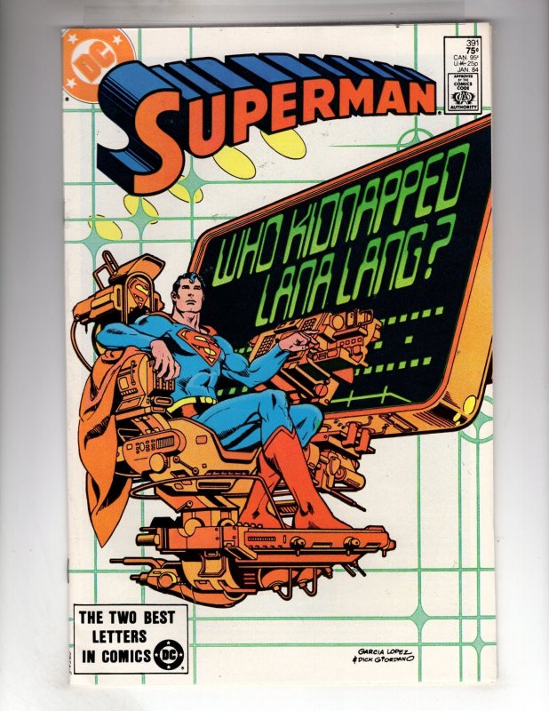 Superman #391 (1984) NM-  WHO KIDNAPPED LANA LANG? / EBI#2