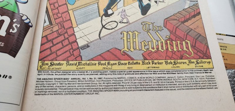 Amazing Spider-Man Annual #21 SPECIAL WEDDING ISSUE *KEY* ?️NM/MT