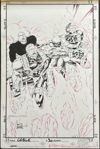 Cable 20  Original Art Cover by Ian Churchill  X-Men!