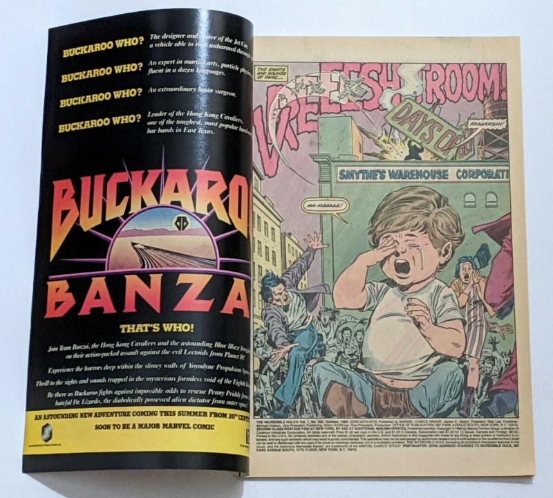 Incredible Hulk #300 (Oct 1984, Marvel) F/VF 7.0 Spiderman Black Costume