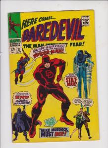 DAREDEVIL V1 #27 1967 MATT MURDOCK MUST DIE
