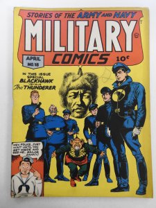 Military Comics #18 (1943) Early Blackhawk vs The Thunderer!! Sharp Fine Cond!!